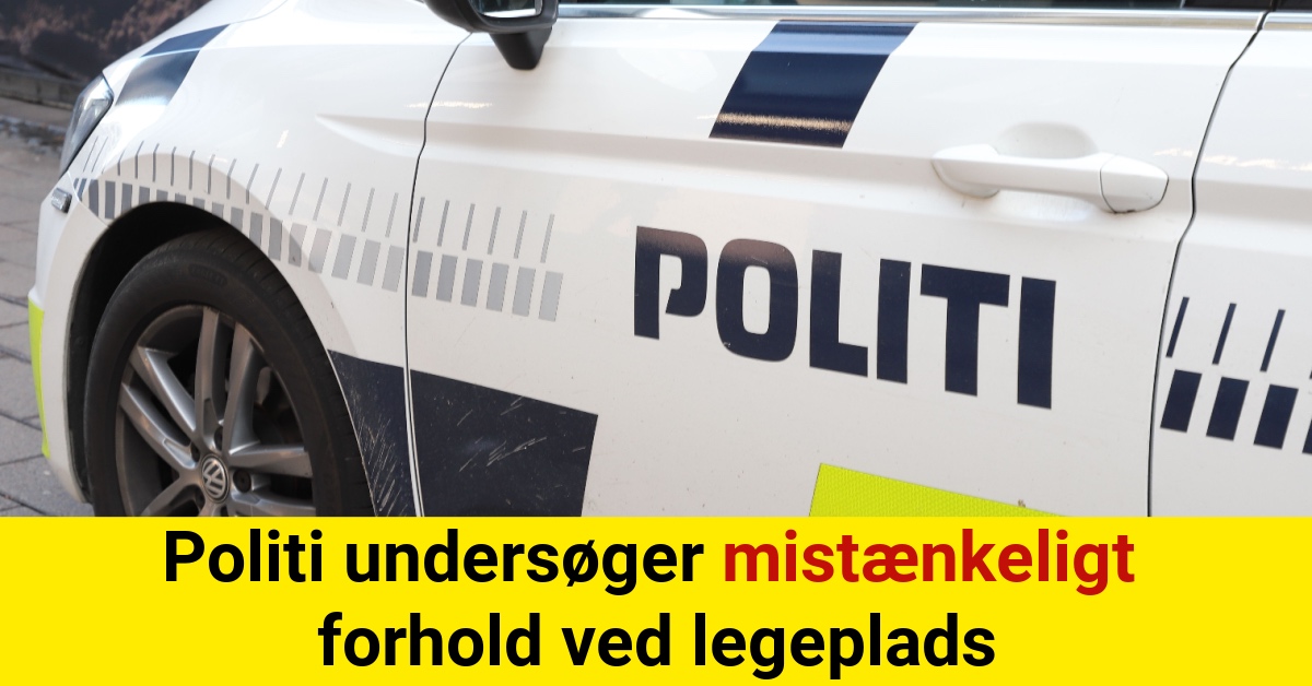 Politi undersøger mistænkeligt forhold ved legeplads