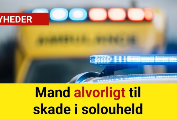 Mand alvorligt til skade i solouheld