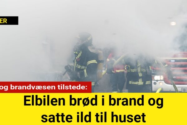 Elbilen brød i brand og satte ild til huset