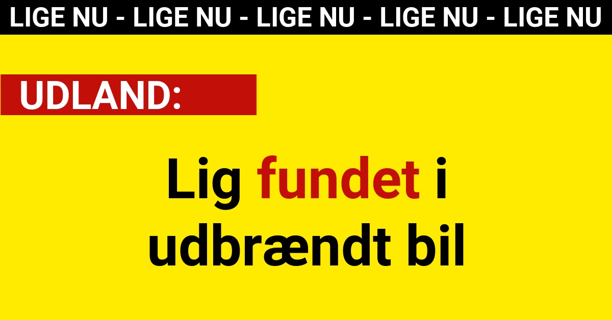 Lig fundet i udbrændt bil