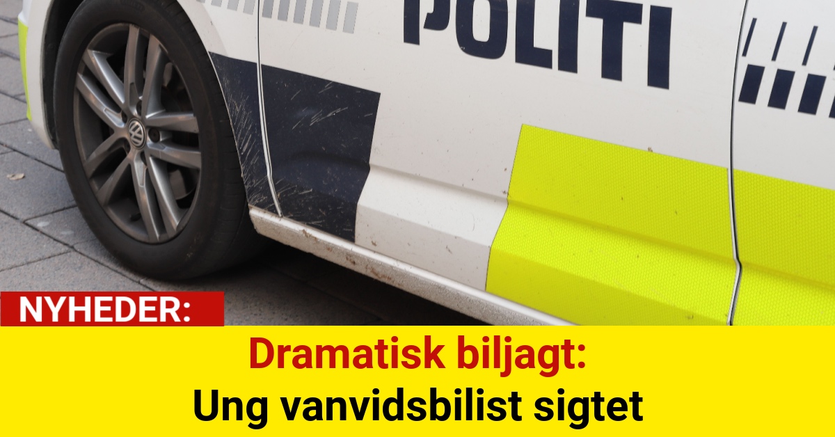 Dramatisk biljagt: Ung vanvidsbilist sigtet