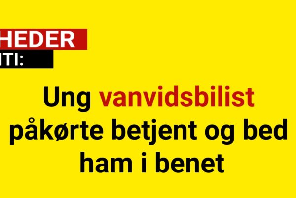 Ung vanvidsbilist påkørte betjent og bed ham i benet