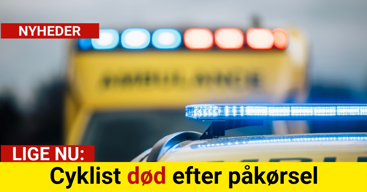 Cyklist død efter påkørsel