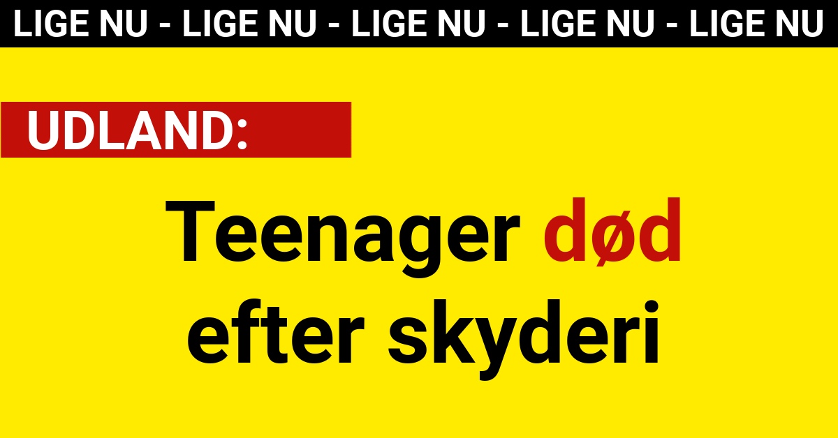 Teenager død efter skyderi