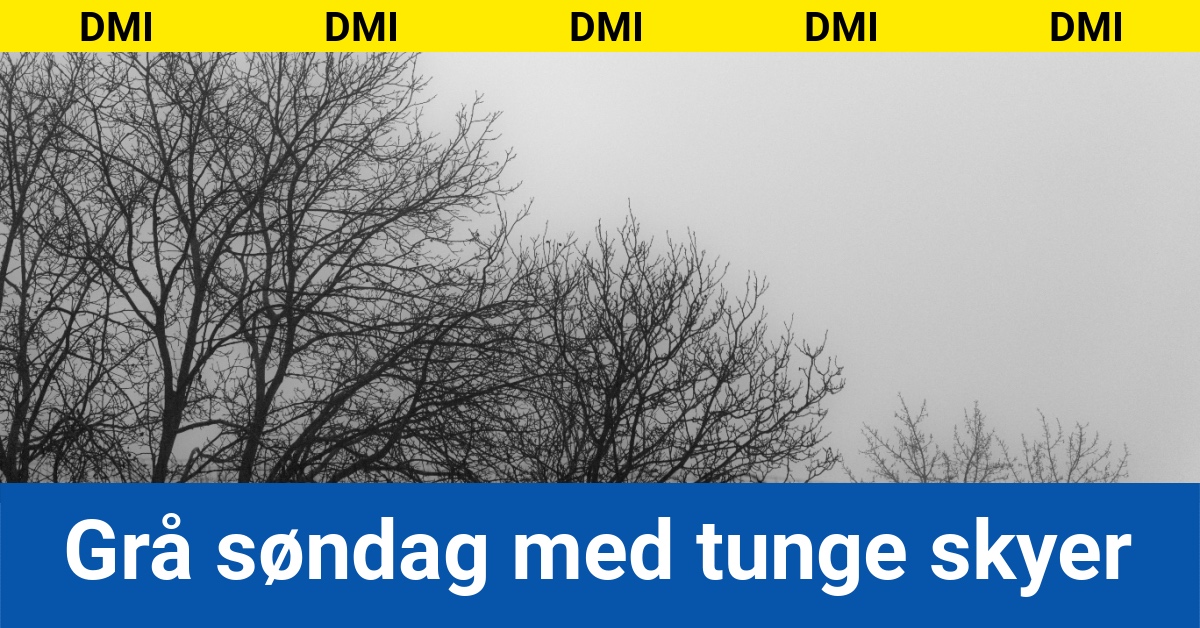 Grå søndag med tunge skyer