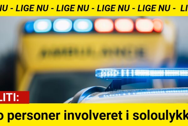 To personer involveret i soloulykke