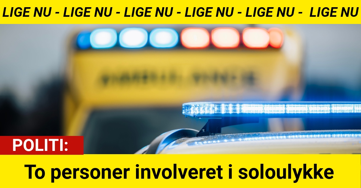 To personer involveret i soloulykke