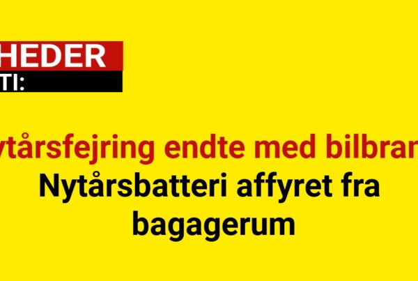 Nytårsfejring endte med bilbrand: Nytårsbatteri affyret fra bagagerum