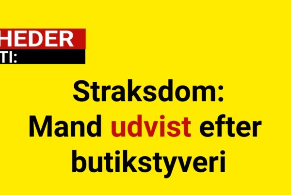 Straksdom: Mand udvist efter butikstyveri