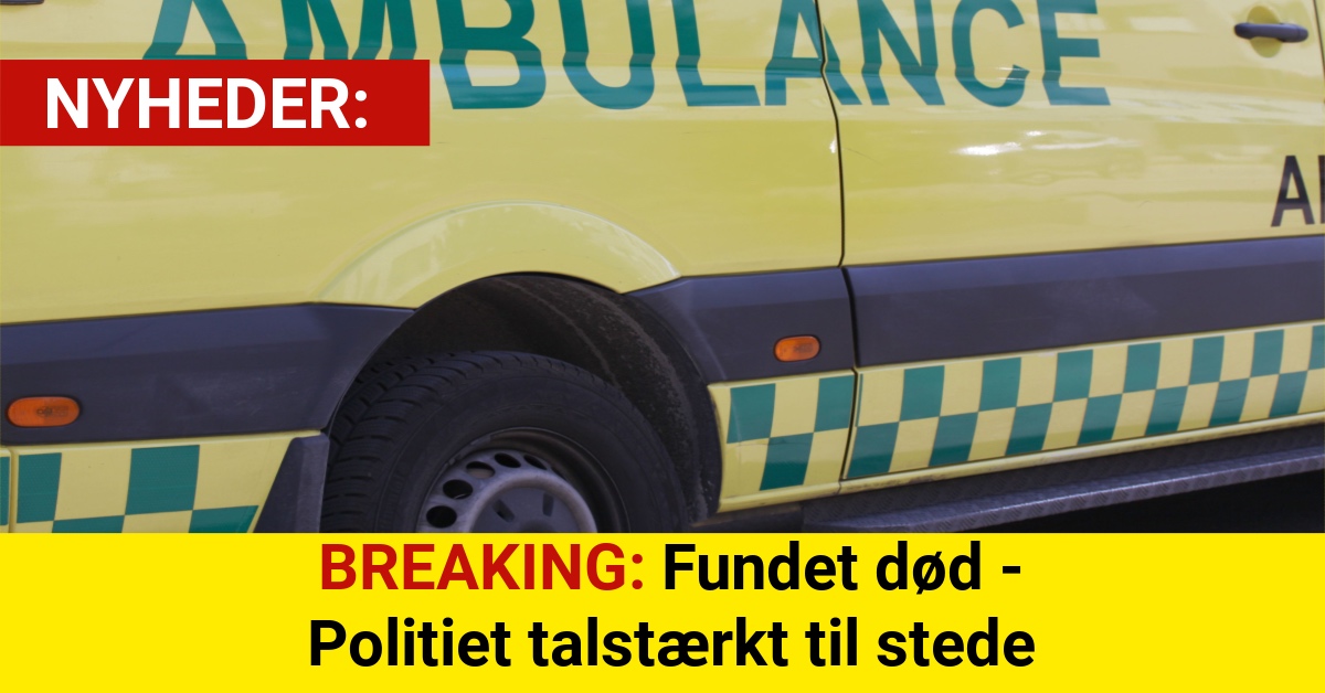 BREAKING: Fundet død - Politiet talstærkt til stede