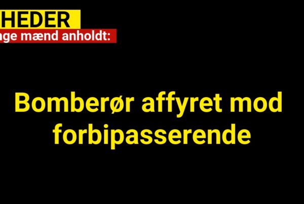 Bomberør affyret mod forbipasserende: Nu er tre unge mænd anholdt