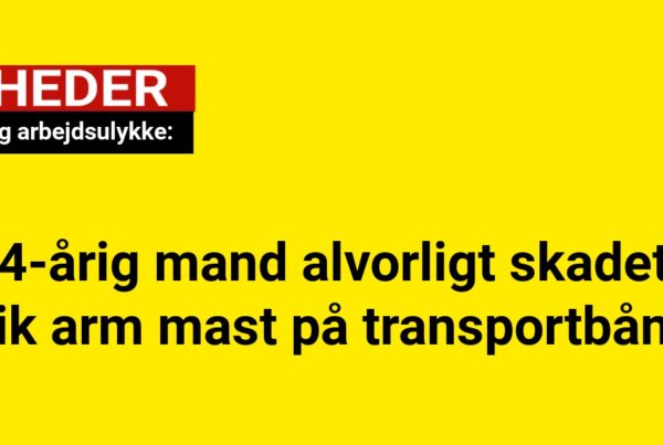 54-årig mand alvorligt skadet: Fik arm mast på transportbånd