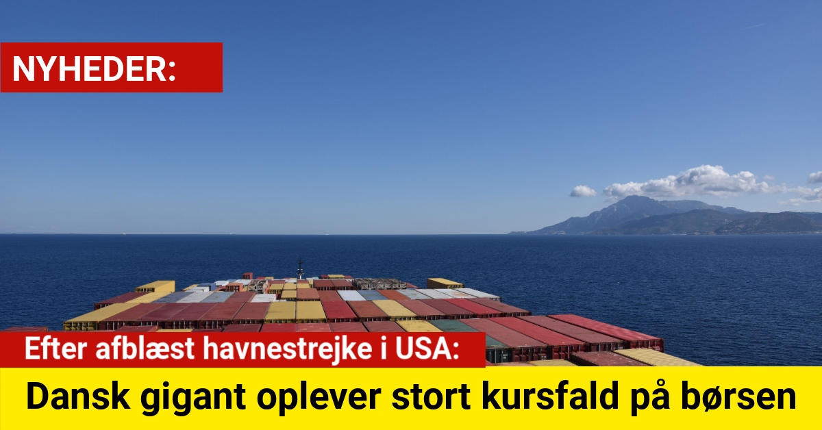 Dansk gigant oplever stort kursfald på børsen efter afblæst havnestrejke i USA