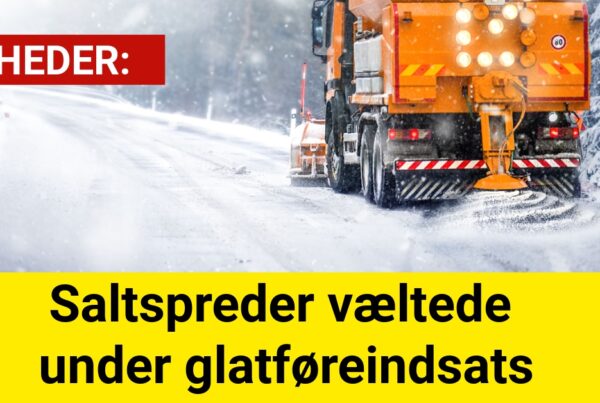 Saltspreder væltede under glatføreindsats