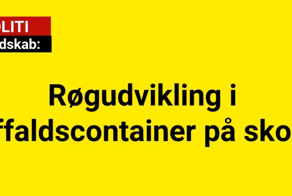 Røgudvikling i affaldscontainer på skole