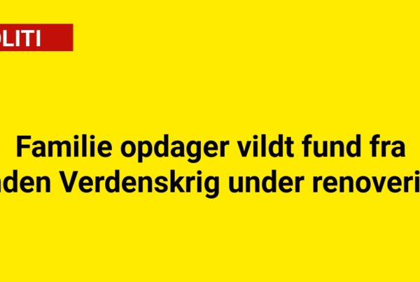 Familie opdager vildt fund fra Anden Verdenskrig under renovering