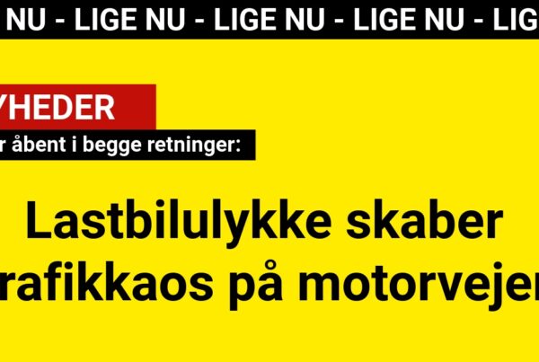 Lastbilulykke skaber trafikkaos på E45: Et spor åbent i begge retninger