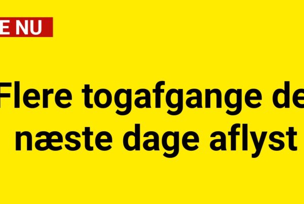 Flere togafgange de næste dage aflyst