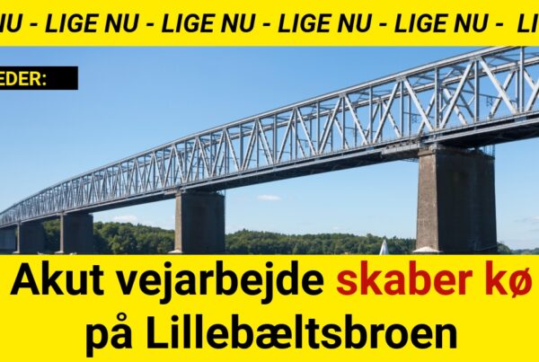 LIGE NU: Akut vejarbejde skaber kø på Lillebæltsbroen