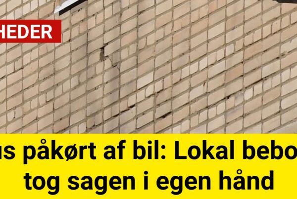 Hus påkørt af bil: Lokal beboer tog sagen i egen hånd