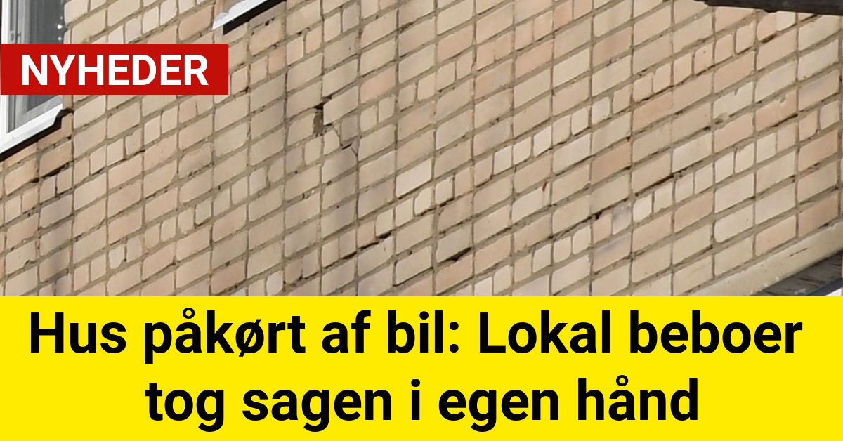 Hus påkørt af bil: Lokal beboer tog sagen i egen hånd