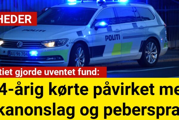 Politiet gjorde uventet fund: 24-årig kørte påvirket med kanonslag og peberspray