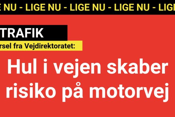 Advarsel fra Vejdirektoratet: