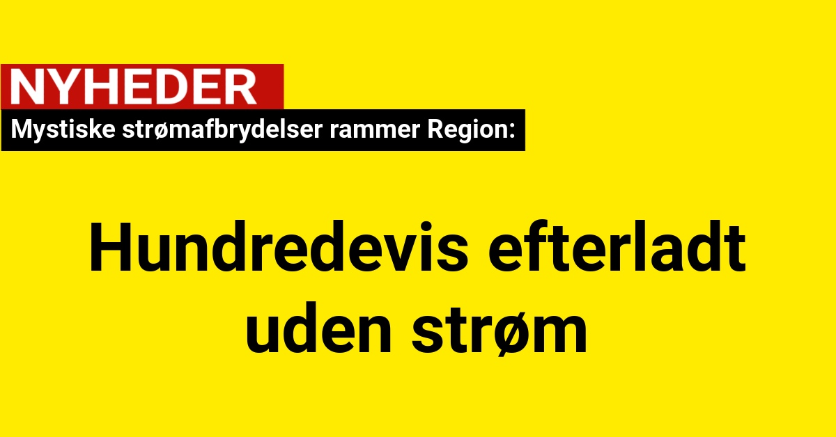 Mystiske strømafbrydelser rammer Region