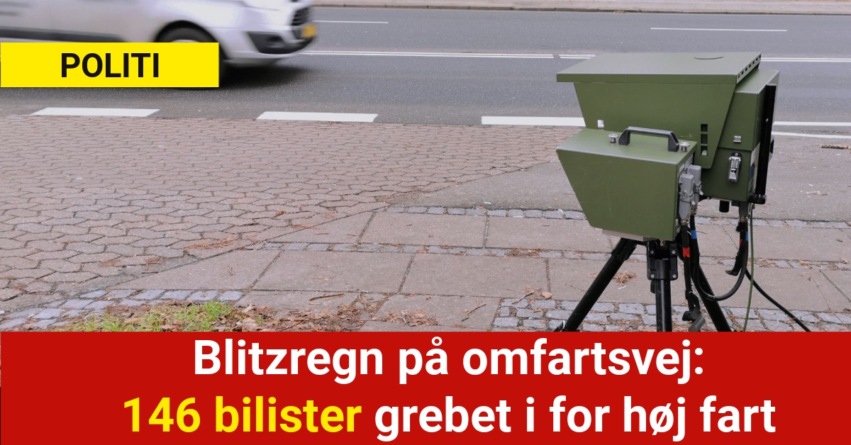 Blitzregn på omfartsvej: 146 bilister grebet i for høj fart