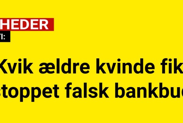 Kvik ældre kvinde fik stoppet falsk bankbud