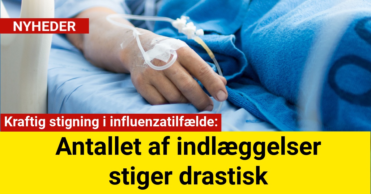 Kraftig stigning i influenzatilfælde: Antallet af indlæggelser stiger drastisk