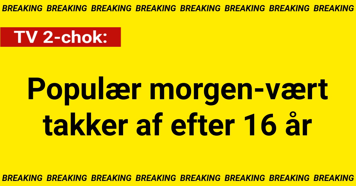 TV-chok: Populær morgen-vært takker af efter 16 år