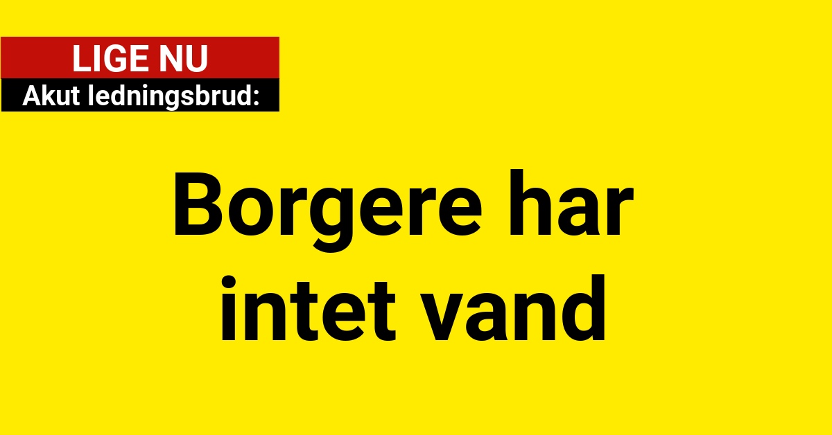 Akut ledningsbrud