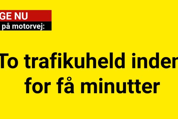 Kaos på motorvej: To trafikuheld inden for få minutter