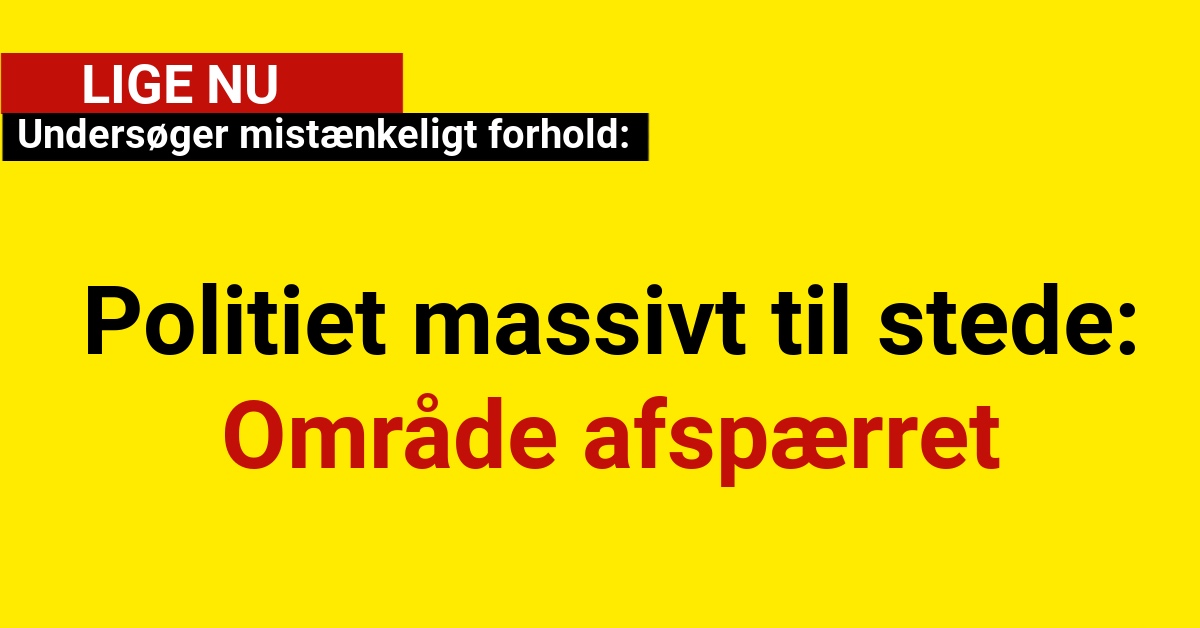 Område afspærret