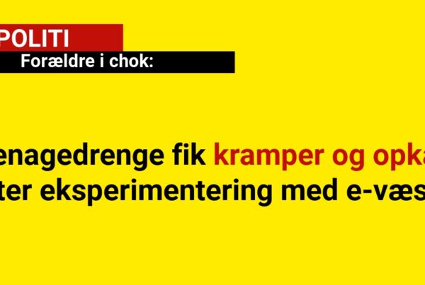 Teenagedrenge fik kramper og opkast efter eksperimentering med e-væske