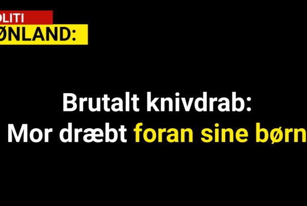 Brutalt knivdrab: Mor dræbt foran sine børn