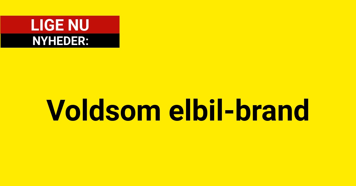 Voldsom elbil-brand