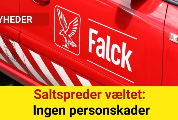 Saltspreder væltet - Ingen personskader