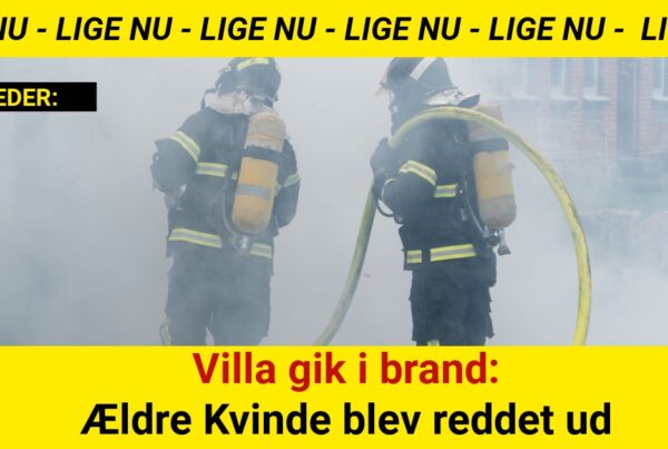 Villa gik i brand: Ældre Kvinde blev reddet ud