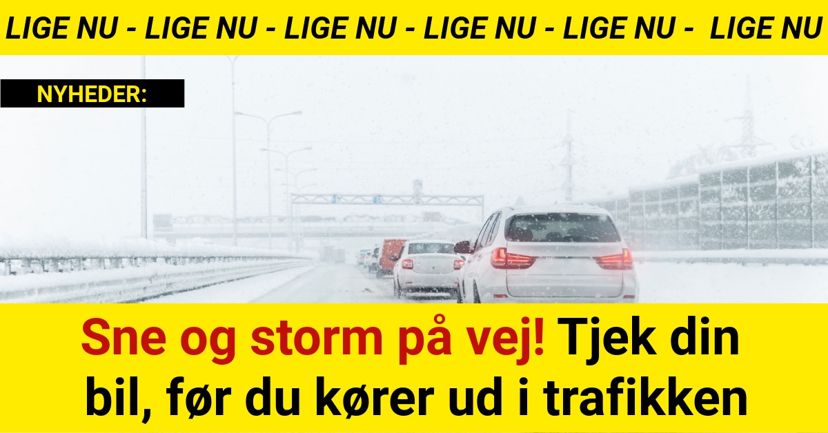 Sne og storm på vej! Tjek din bil, før du kører ud i trafikken