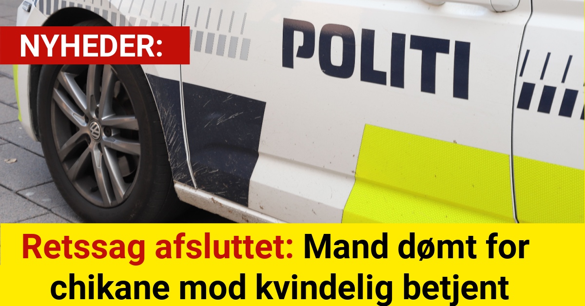 Retssag afsluttet: Mand dømt for chikane mod kvindelig betjent