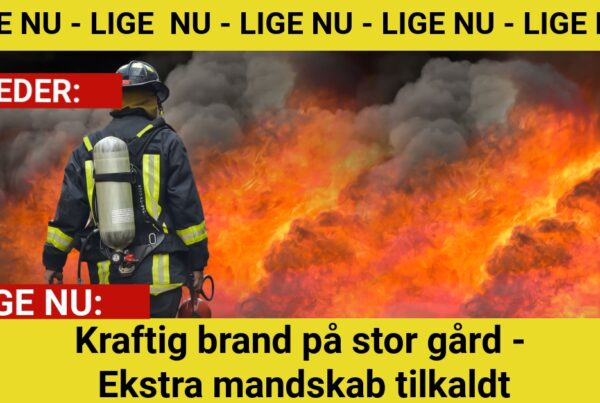 Kraftig brand på stor gård - Ekstra mandskab tilkaldt