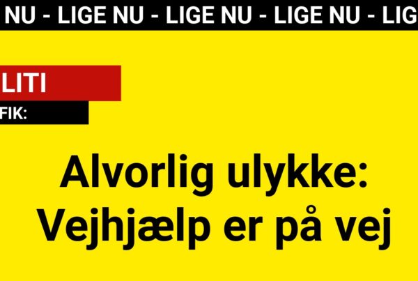 Alvorlig ulykke: Vejhjælp er på vej