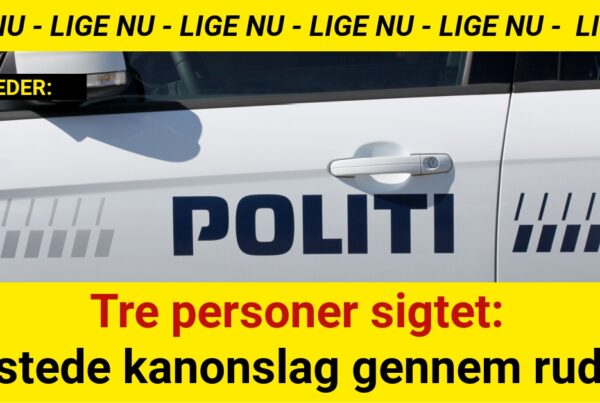 Tre personer sigtet: Kastede kanonslag gennem ruden