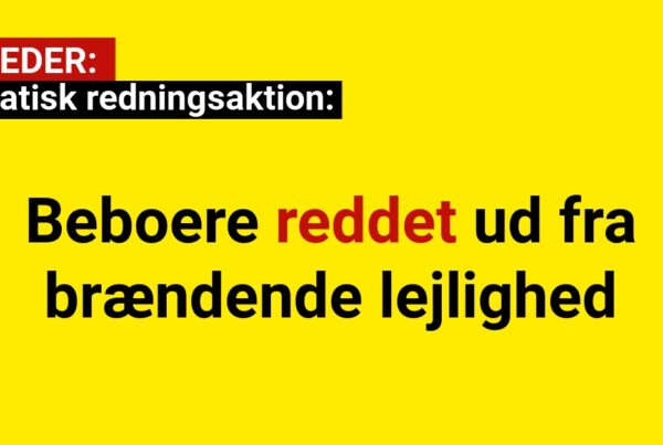 Dramatisk redningsaktion: Beboere reddet ud fra brændende lejlighed