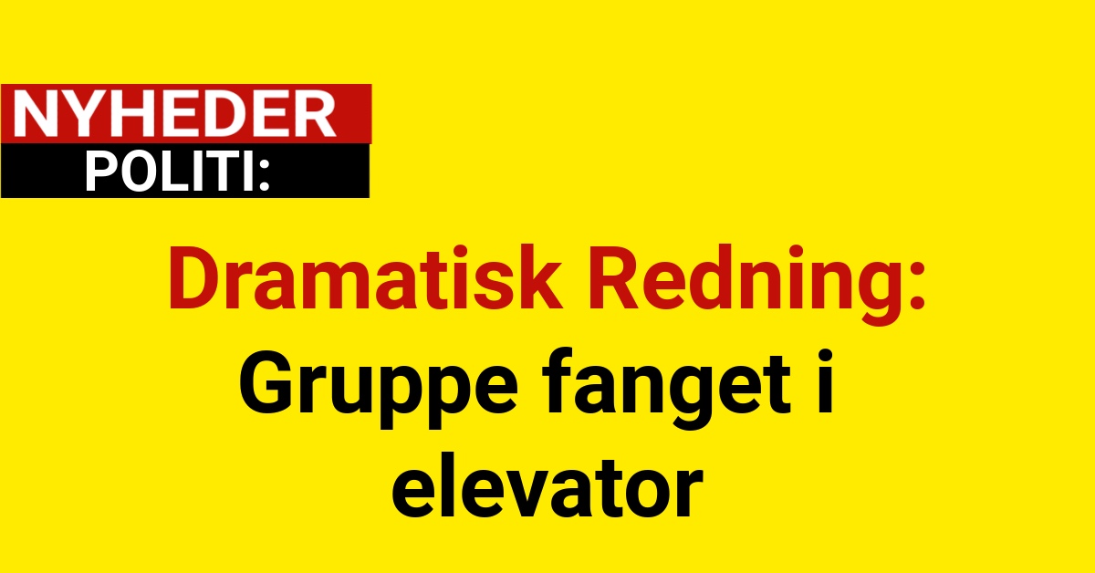 Dramatisk Redning: Gruppe fanget i elevator