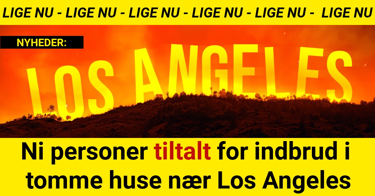 Ni personer tiltalt for indbrud i tomme huse nær Los Angeles