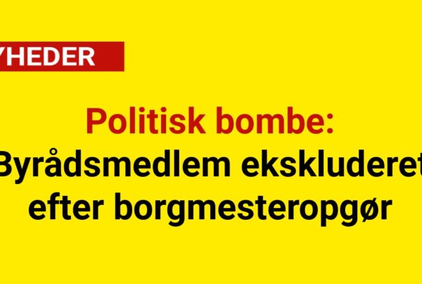 Politisk bombe: Byrådsmedlem ekskluderet efter borgmesteropgør