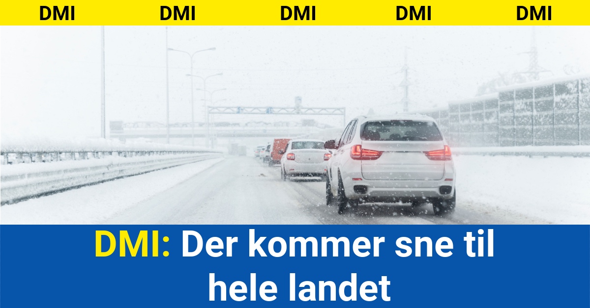 DMI: Der kommer sne til hele landet